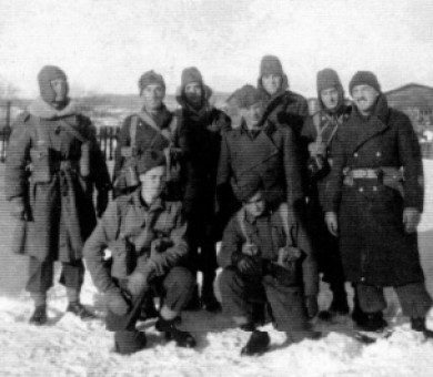 Gander Workers 1937.<br>
Identified are Mr. Pretty, Mr. Bowe and Archie Stanford at far right. <br>
Photo courtesey of Sterling <br>
Stanford.